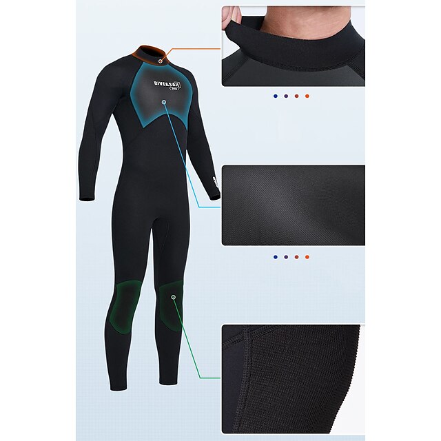 Sports & Outdoors Surfing, Diving & Snorkeling | Dive&Sail Womens Full Wetsuit 3mm SCR Neoprene Diving Suit Thermal Warm Windpro