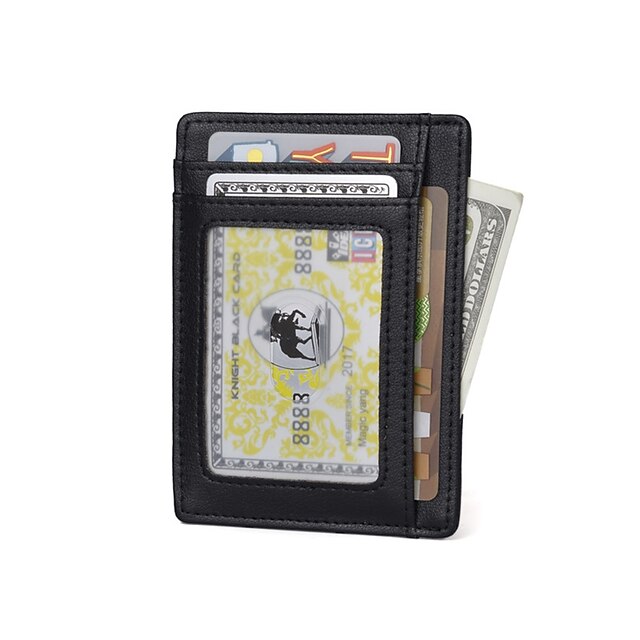  Antimagnetic RFID Card Holder Men's Leather ID Card Holder Gift Antimagnetic Card Holder Leather