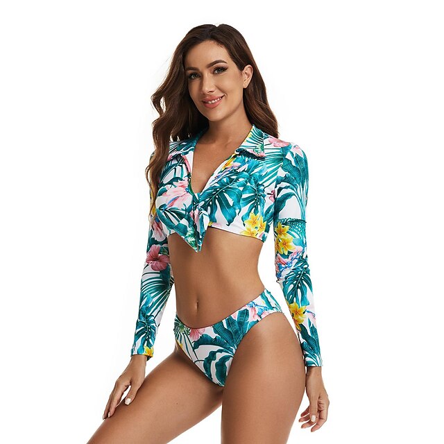 Sports & Outdoors Surfing, Diving & Snorkeling | Womens Rash guard Swimsuit Two Piece Swimsuit UV Sun Protection UPF50+ Quick Dr