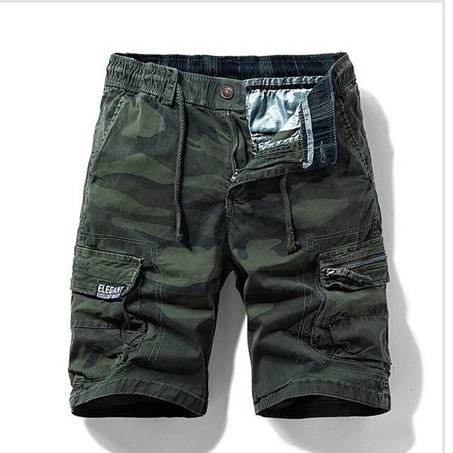 Men's Cargo Shorts Hiking Shorts Drawstring Zipper Pocket Multi Pocket ...