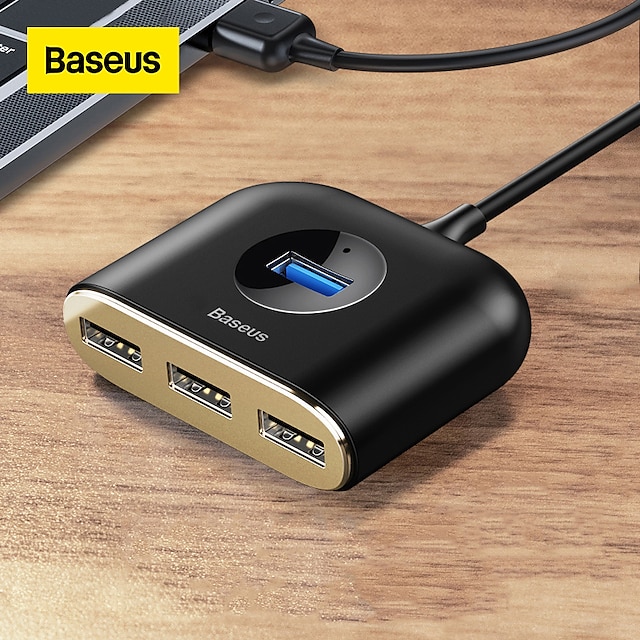 Baseus USB HUB 4 in 1 USB 3.0 HUB Type C HUB to USB 3.0 for MacBook Pro Air USB 2.0 HUB LED USB Splitter for Huawei Notebook HUB