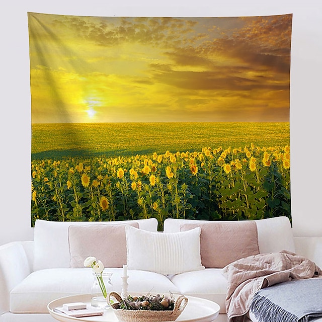 Home & Garden Home Decor | Sunflower Wall Tapestry Art Decor Blanket Curtain Hanging Home Bedroom Living Room Decoration Polyest