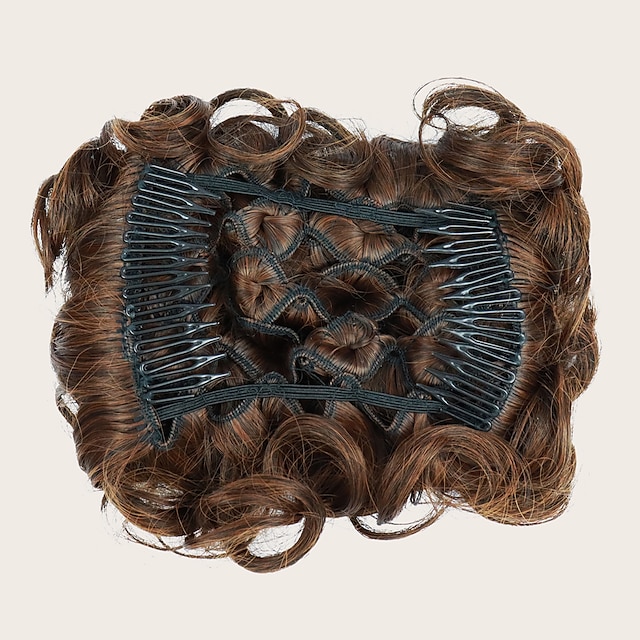 Beauty & Hair Wigs & Hair Pieces | Chignons Hair Bun Clip In Synthetic Hair Hair Piece Hair Extension Curly Bouncy Curl Party Pa