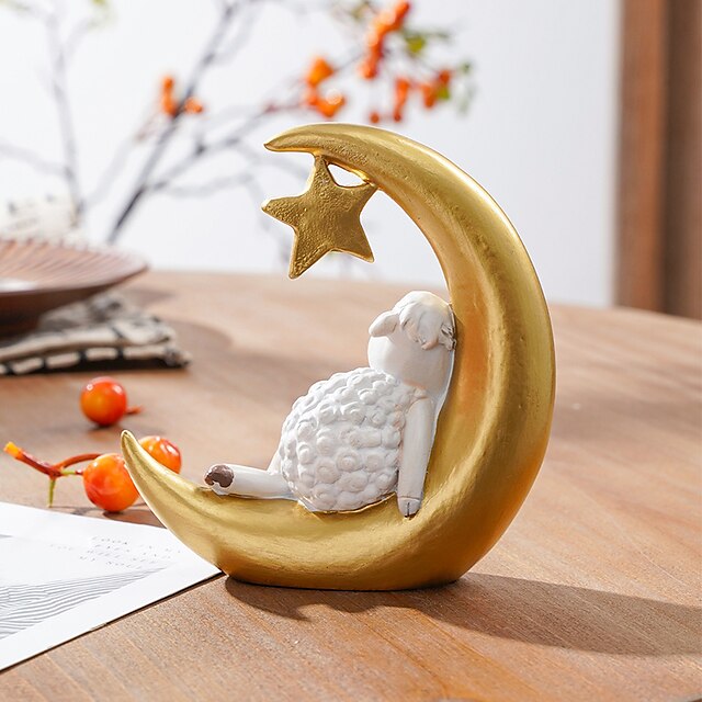 Home & Garden Home Decor | White Eid Lamb Collection Ornament Decorative Objects Resin Modern Contemporary for Home Decoration G