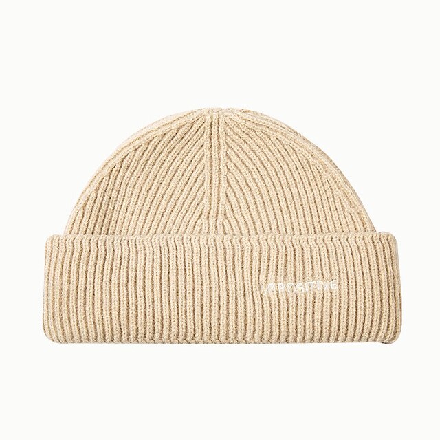 Shoes & Bags Fashion Accessories | Women Winter Knitted Hats Cuffed Dome Cap For Female Fashion Stretch Casual Solid Beanies Cap