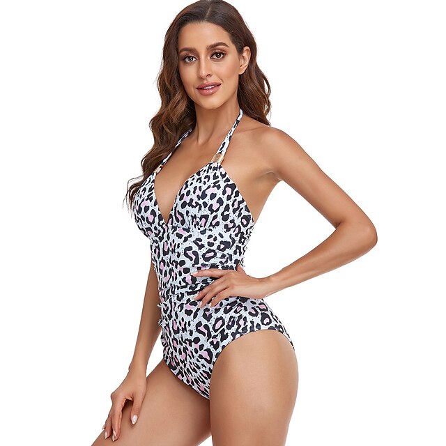 Sports & Outdoors Surfing, Diving & Snorkeling | Womens One Piece Swimsuit Backless Halter Bodysuit Bathing Suit Floral Swimwear