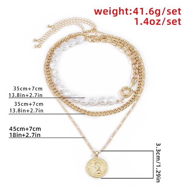 Shoes & Bags Fashion Accessories | 1pc Chain Necklace For Womens Street Gift Daily Alloy Classic - UL77950