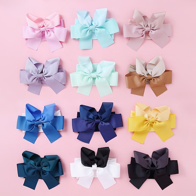 Baby & Kids Kids Accessories | Toddler / Baby Girls Active / Sweet Daily Solid Colored Bow Nylon / Polyester Hair Accessories Gr