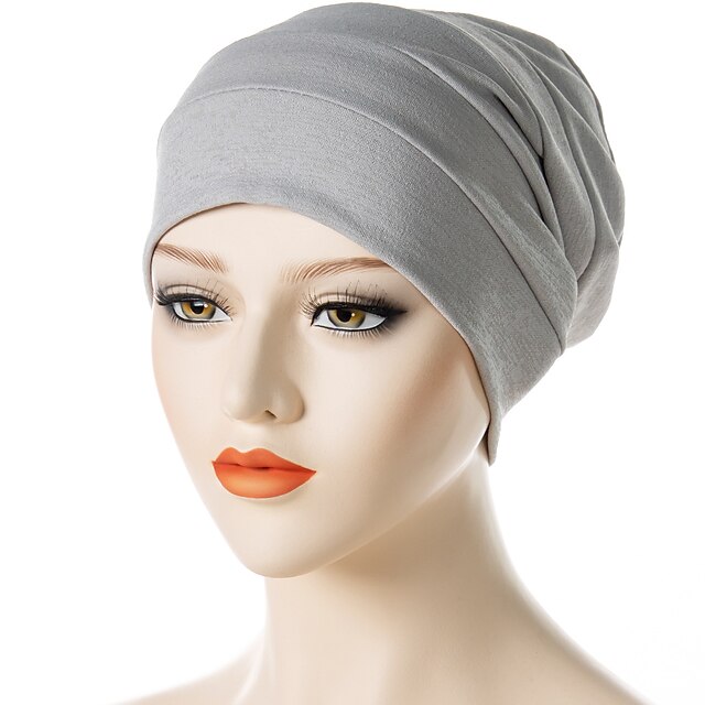 Shoes & Bags Fashion Accessories | 1 pcs Womens Casual Simple Style Boho Muslim Hijab Turban Home Sports & Outdoor Sexy Plain So