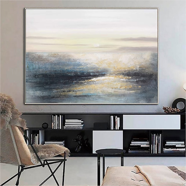 Home & Garden Wall Art | Handmade Oil Painting CanvasWall Art Decoration Abstract Knife Painting Landscape Grey For Home Decor R