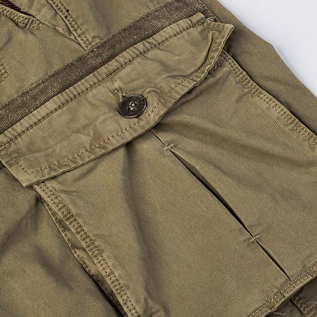 Mens Clothing Mens Bottoms | Mens Classic Style Fashion Shorts Cargo Shorts Pocket Knee Length Pants Casual Daily Solid Color Co