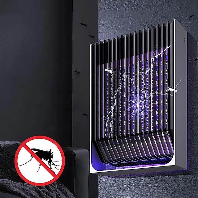  Bug Zapper Electric Mosquito Fly Insect Trap LED Shock Insect Killer Lamp USB Wall Mount Insect Trap Electric Indoor Bug Zapper UV Light for Home Office Night Lights