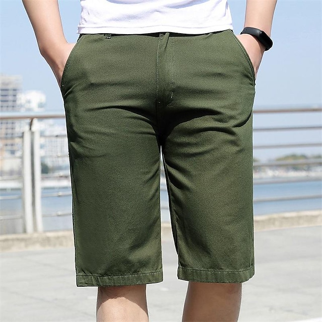  Men's Cargo Shorts Hiking Shorts Tactical Cargo Pants Summer Outdoor Breathable Quick Dry Lightweight Comfortable Shorts Bottoms ArmyGreen Kakhi Cotton Hunting Fishing Climbing 30 32 34 36 38