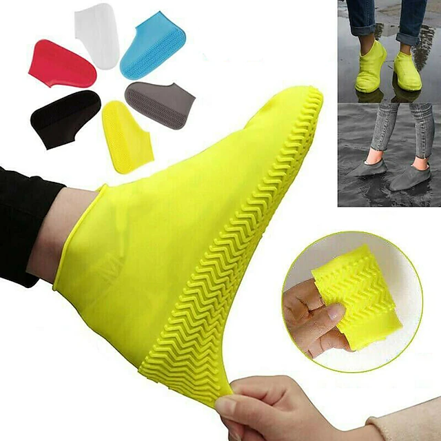 Waterproof Shoe Covers, Non-Slip Water Resistant Overshoes Silicone ...