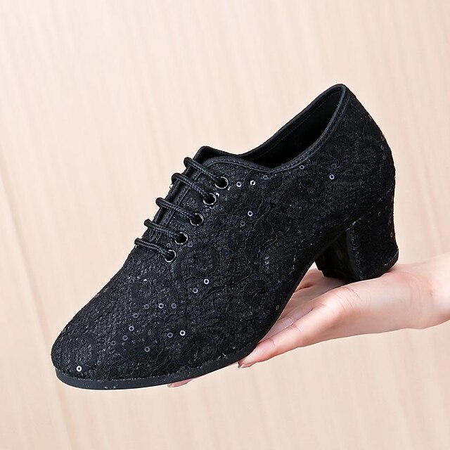 Women's Latin Shoes Practice Trainning Dance Shoes Stage Performance
