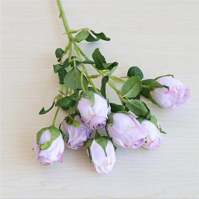 Home & Garden Home Decor | 1Pcs Retro Silk flower Desktop decoration with 7 Heads of Simulated Dried flowers Roses 49*25cm/19*10