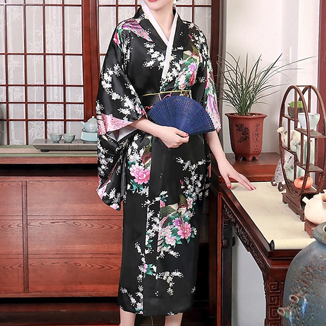 Toys & Hobbies Cosplay & Costumes | Adults Womens Japanese Traditional Yukata Robe Kimono For Party Polyester Masquerade Kimono 