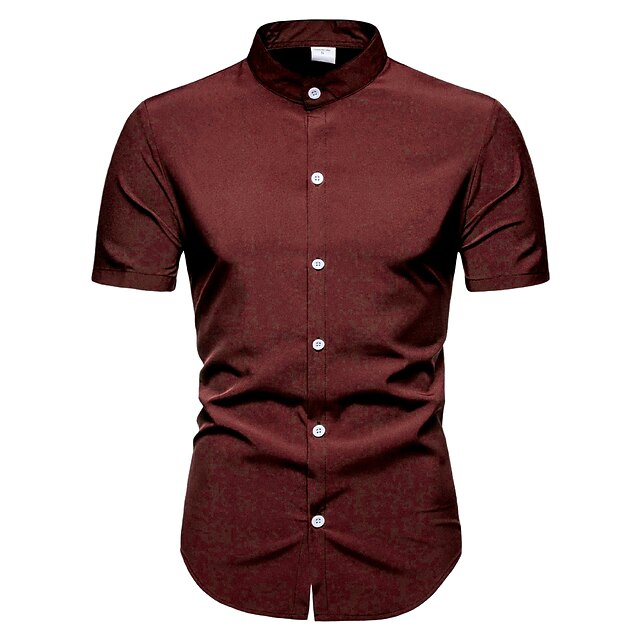 Mens Clothing Mens Shirts | Mens Shirt Print Solid Color Turndown Street Casual Patchwork Button-Down Short Sleeve Tops Designer