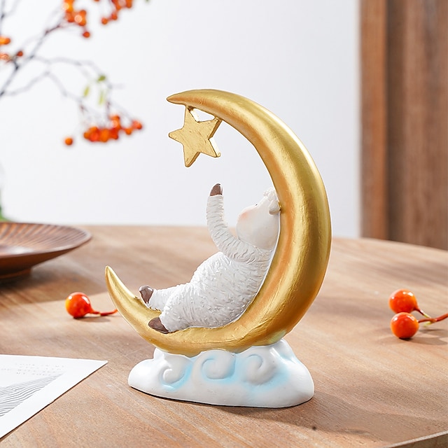 Home & Garden Home Decor | White Eid Lamb Collection Ornament Decorative Objects Resin Modern Contemporary for Home Decoration G