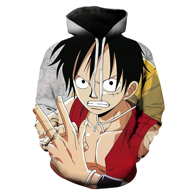 Toys & Hobbies Cosplay & Costumes | Inspired by One Piece Monkey D. Luffy Roronoa Zoro Hoodie Anime 100% Polyester Anime 3D Hara