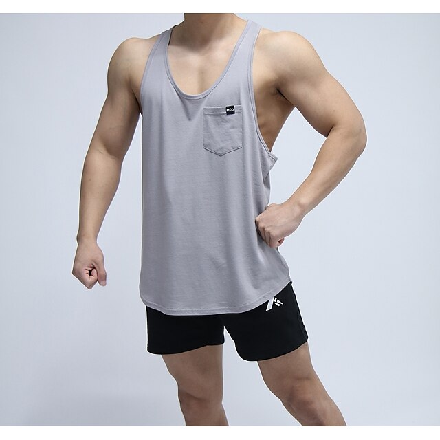 Sports & Outdoors Running, Jogging & Walking | Mens Sleeveless Running Tank Top Workout Tank Tee Tshirt Shirt Athletic Cotton Br