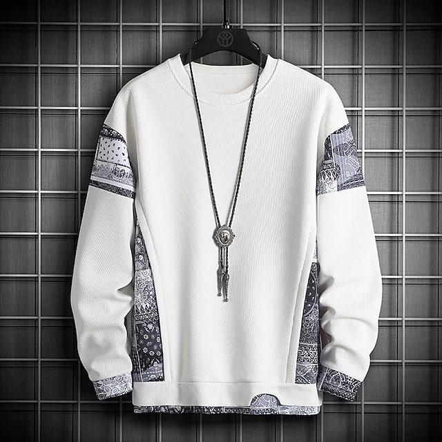 Mens Clothing Mens Hoodies & Sweatshirts | Mens Sweatshirt Chains Print Letter Print Casual Daily Work Work Casual Hoodies Sweat