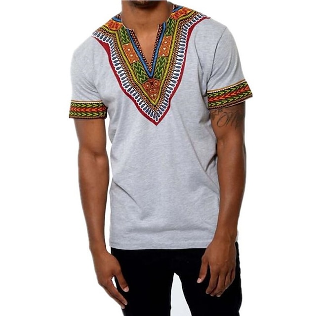 Toys & Hobbies Cosplay & Costumes | Adults Mens African Print Dashiki T-shirt Modern African Outfits For Party Polyester Masquer