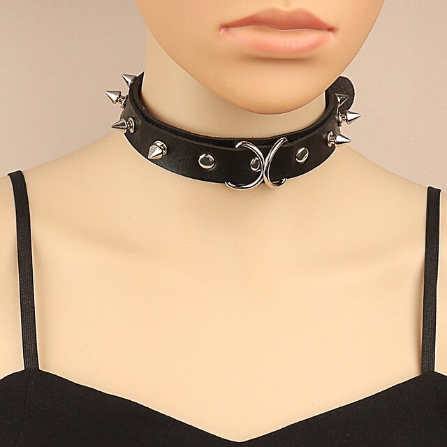  1pc Choker Necklace For Women's Street Sport Gift Leather Alloy Retro