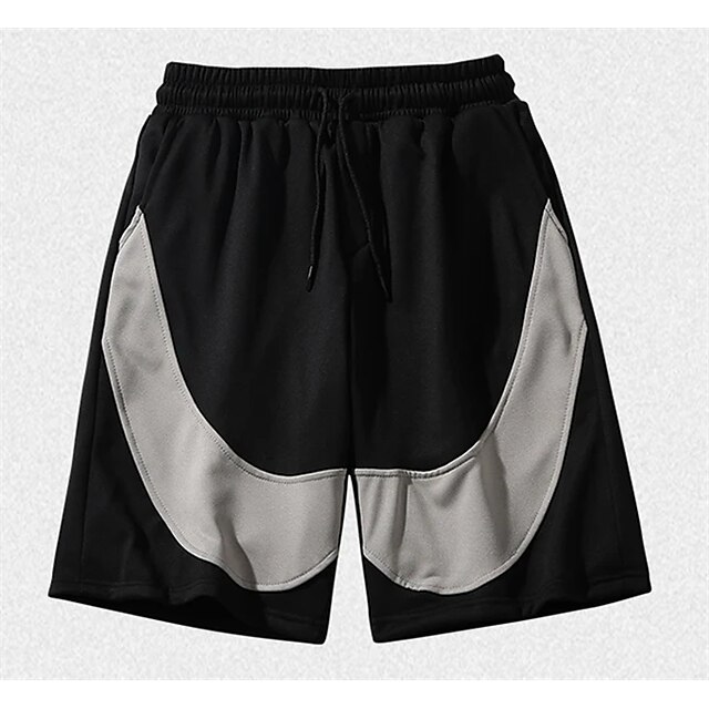 Mens Clothing Mens Bottoms | Mens Casual Classic Shorts Short Pants Casual Inelastic Solid Colored Sports Mid Waist Black Gray D