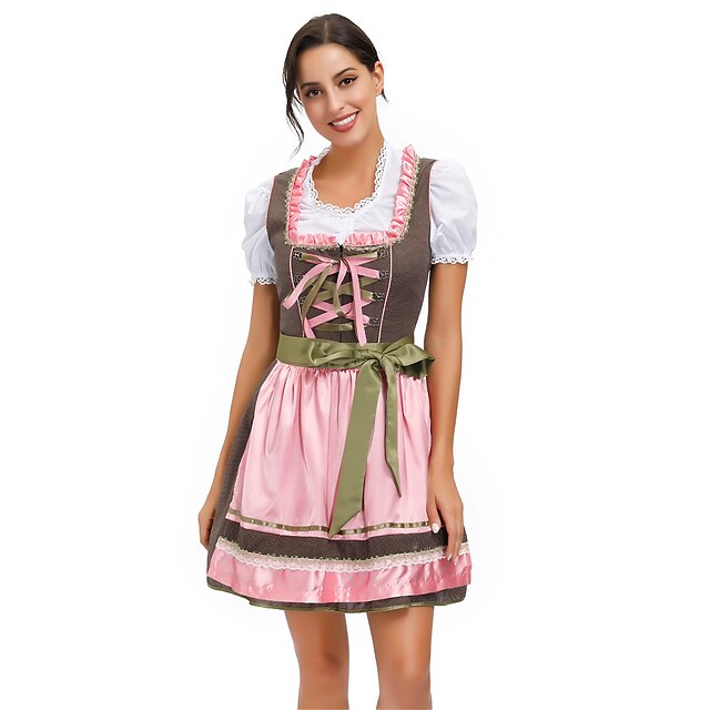 Toys & Hobbies Cosplay & Costumes | Oktoberfest Beer International Beer Festival Dirndl Trachtenkleider Womens Dress Apron Bavar