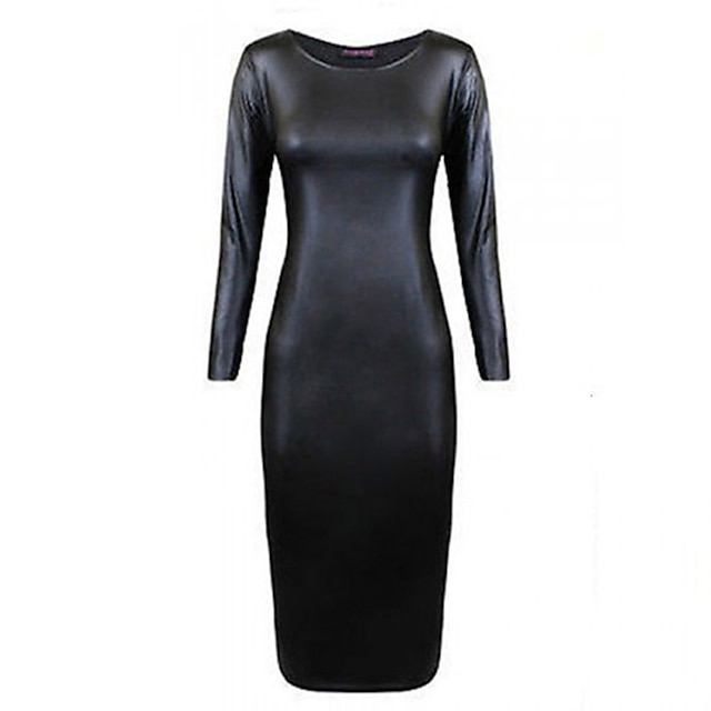 Női Rövid mini ruha Bodycon Hüvelyruha Stílusos Szexi Szabadtéri Téli ruha Vakáció Vékony Tiszta szín Hosszú ujj Terített nyak Fekete Ősz Tél