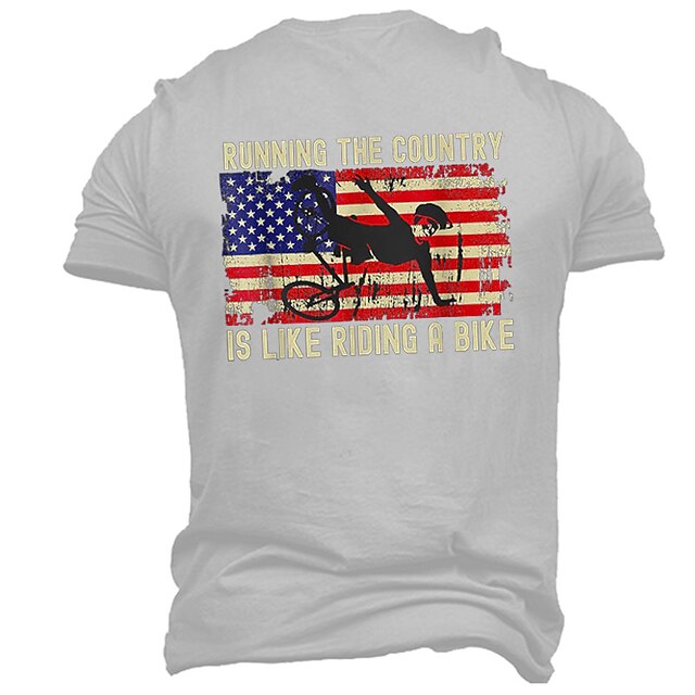 Mens Clothing Mens Tees & Tank Tops | Mens Unisex T shirt Tee 3D Print Graphic Patterned National Flag Crew Neck Street Daily Pr