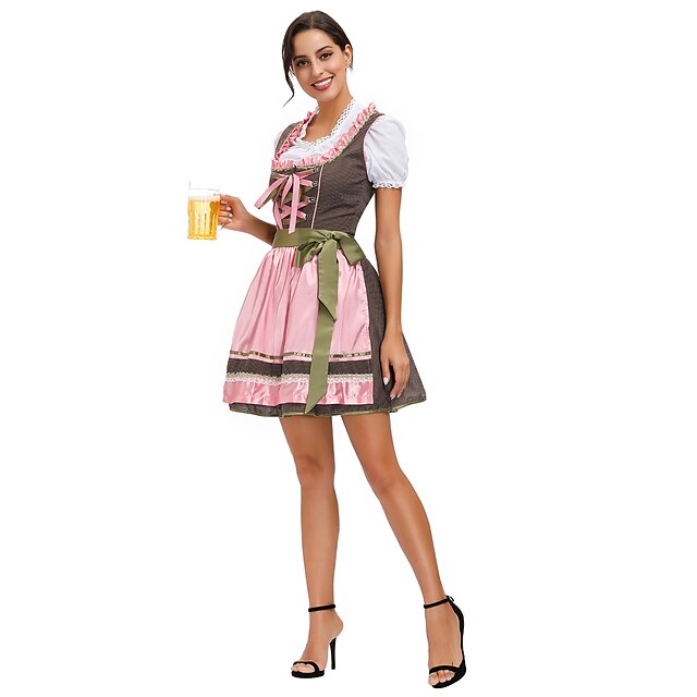 Toys & Hobbies Cosplay & Costumes | Oktoberfest Beer International Beer Festival Dirndl Trachtenkleider Womens Dress Apron Bavar