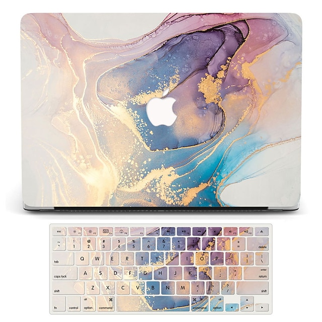  MacBook Etui Kompatibel med Macbook Air Pro 13.3 14 16.0 Tommer Hårdt Plast Marmor