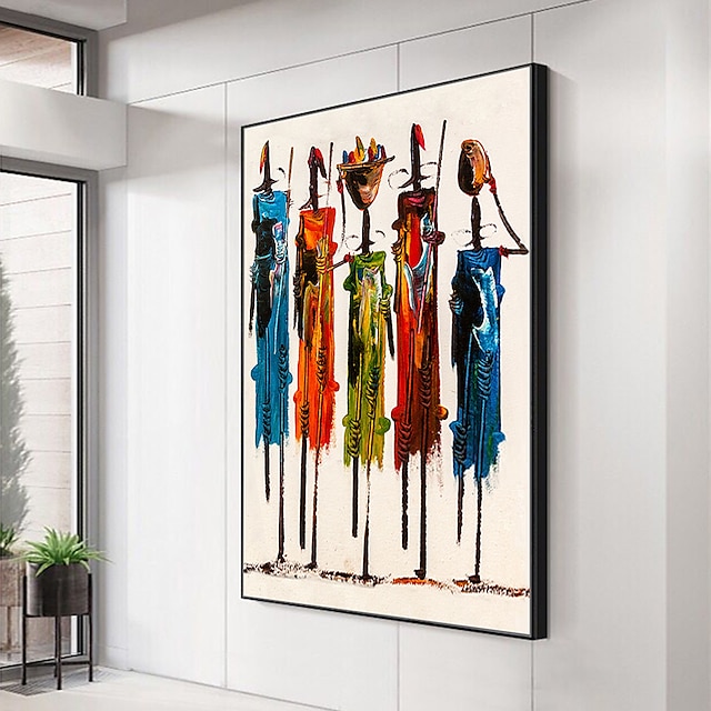 Mintura Handmade African People Oil Painting On Canvas Wall Art ...