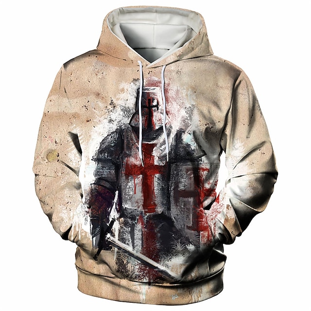 Mens Clothing Mens Hoodies & Sweatshirts | Mens Unisex Pullover Hoodie Sweatshirt Graphic Prints Human Print Daily Sports 3D Pri