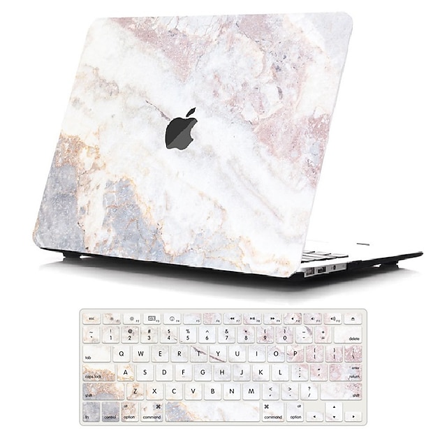  MacBook Case Compatible with Macbook Air Pro 13.3 14 16 inch Hard Plastic Marble