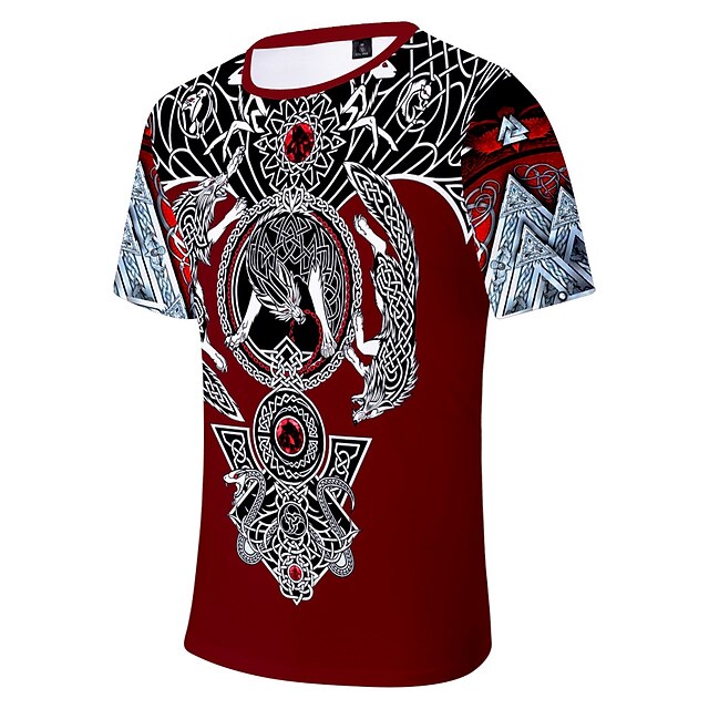 Toys & Hobbies Cosplay & Costumes | Inspired by Vikings Warriors T-shirt Anime 100% Polyester Anime Harajuku Graphic Kawaii T-sh