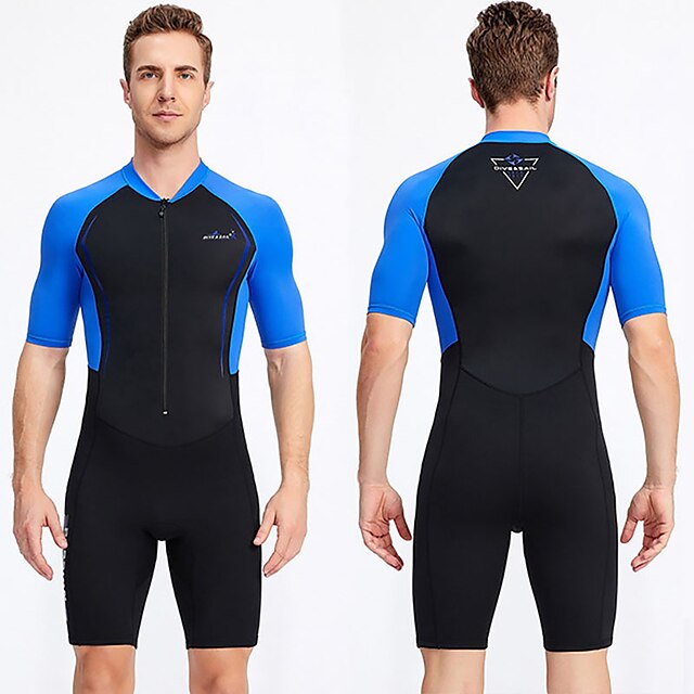 Sports & Outdoors Surfing, Diving & Snorkeling | Dive&Sail Mens Shorty Wetsuit 1.5mm SCR Neoprene Diving Suit UV Sun Protection 