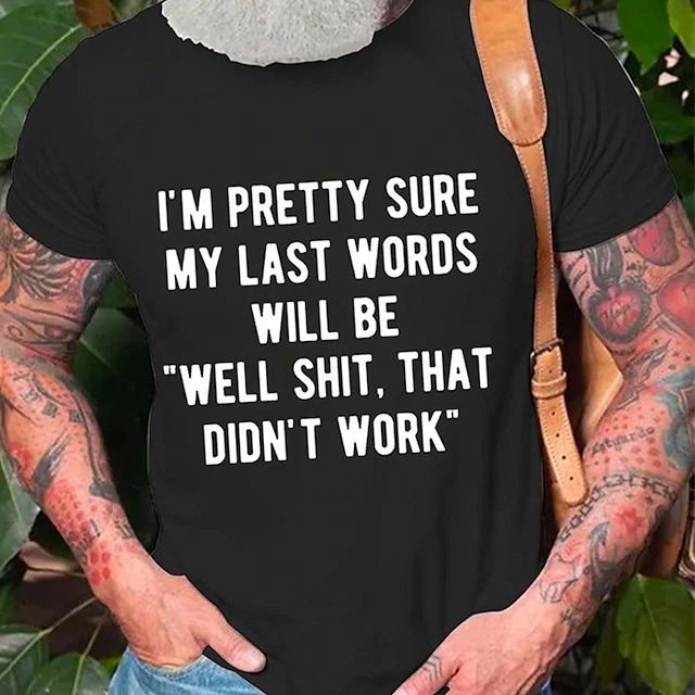 Men's Graphic Letter T Shirt Casual Style Cotton Short Sleeve Graphic Shirt Black Gray Comfortable Tee Street Holiday Fashion Designer Clothing3