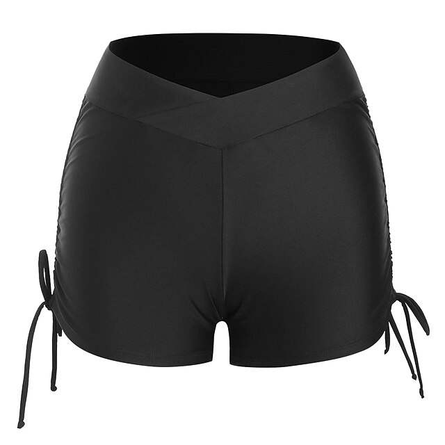 Women's Swimwear Cover Up Beach Bottom Plus Size Swimsuit Ruched Short