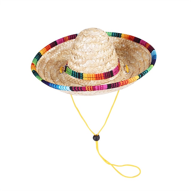  abbigliamento per animali domestici - cappello da sombrero per cani costume da cane divertente vestiti da chihuahua decorazione per feste estive messicane costumi di halloween per cani