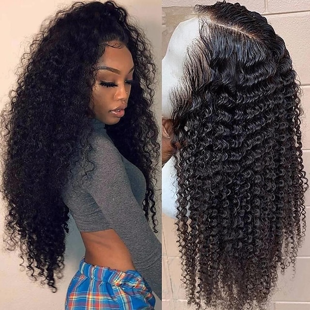 Beauty & Hair Wigs & Hair Pieces | Jerry Curly Wig 13x4 Lace Front Wig Deep Kinky Curly Human Hair Wigs Brazilian HD Transparent