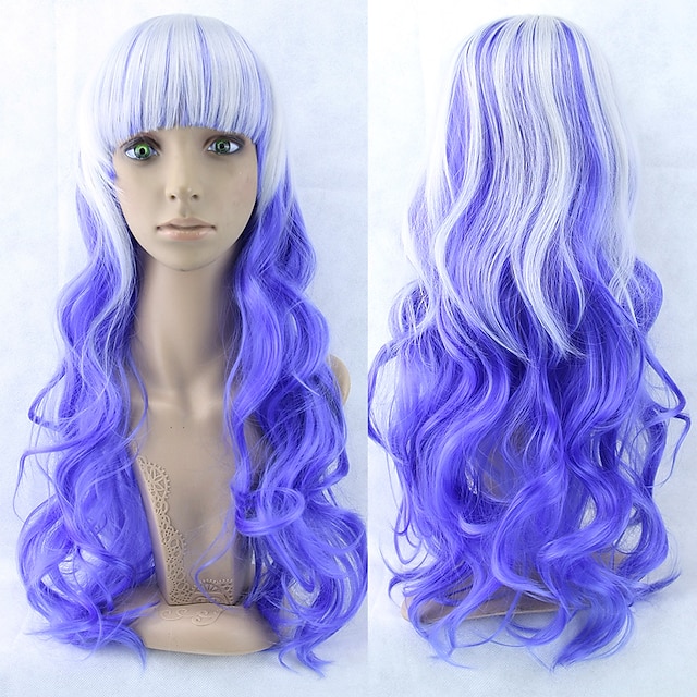 Beauty & Hair Wigs & Hair Pieces | Synthetic Wig Curly With Bangs Machine Made Wig Long A1 A2 A3 A4 A5 Synthetic Hair Womens Sof