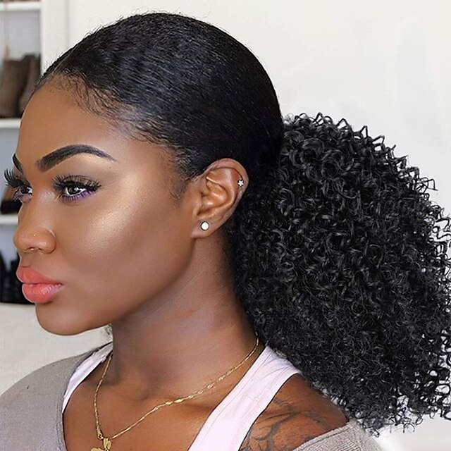 Beauty & Hair Wigs & Hair Pieces | Drawstring Ponytail YEBO Synthetic Afro Drawstring Curly Ponytail Kinky Curly Hair Extension 