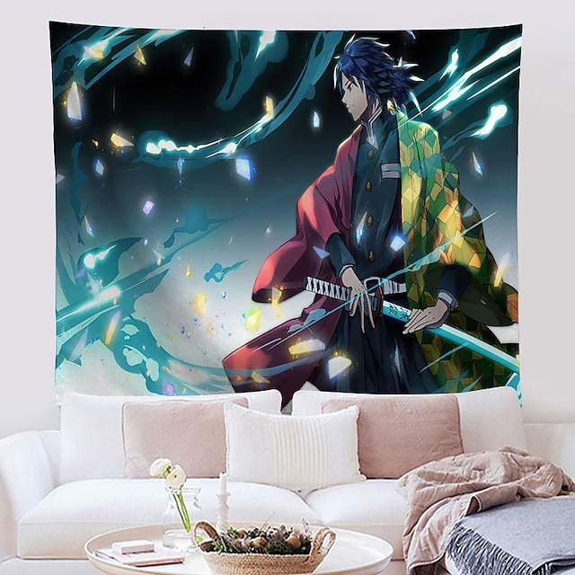 Home & Garden Home Decor | Demon Slayer Anime Wall Tapestry Art Decor Blanket Curtain Hanging Home Bedroom Living Room Decoratio