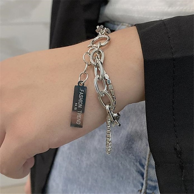 Shoes & Bags Fashion Accessories | Chain Bracelet Classic Lucky Personalized Stylish Simple Fashion Trendy Titanium Steel Bracel