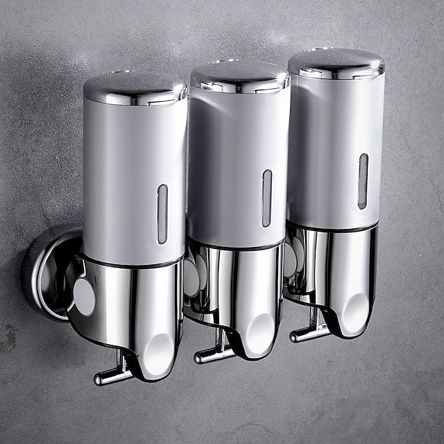  3 in1 Wall Mounted Shower Dispenser Bathroom Shower Pump Dispenser for Shower Gel Shampoo Soap（3*500ml）