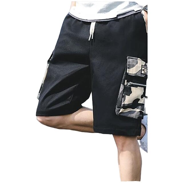 Mens Clothing Mens Bottoms | Mens Casual Fashion Chinos Shorts Knee Length Pants Going out Beach Micro-elastic Camouflage Letter