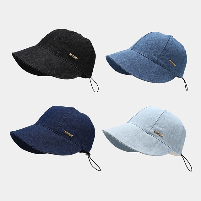 Shoes & Bags Fashion Accessories | New Summer Men Women Breathable Adjustable Denim Cap Wash Sports Solid Hat Outdoor Jeans Hats